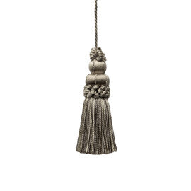 3" Le Jardin Silk Key Tassel by Samuel & Sons in Silver