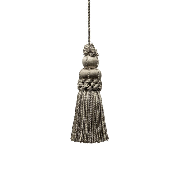 3" Le Jardin Silk Key Tassel by Samuel & Sons in Silver
