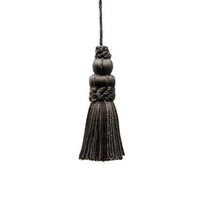 3" Le Jardin Silk Key Tassel by Samuel & Sons in Charcoal
