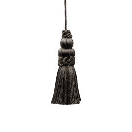 3" Le Jardin Silk Key Tassel by Samuel & Sons in Charcoal