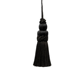 3" Le Jardin Silk Key Tassel by Samuel & Sons in Black