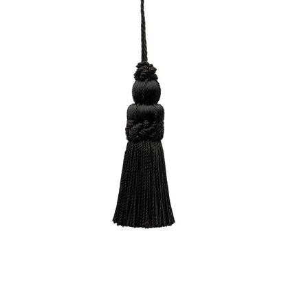 3" Le Jardin Silk Key Tassel by Samuel & Sons in Black