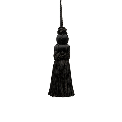 3" Le Jardin Silk Key Tassel by Samuel & Sons in Black