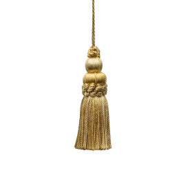 3" Le Jardin Silk Key Tassel by Samuel & Sons in Cornsilk