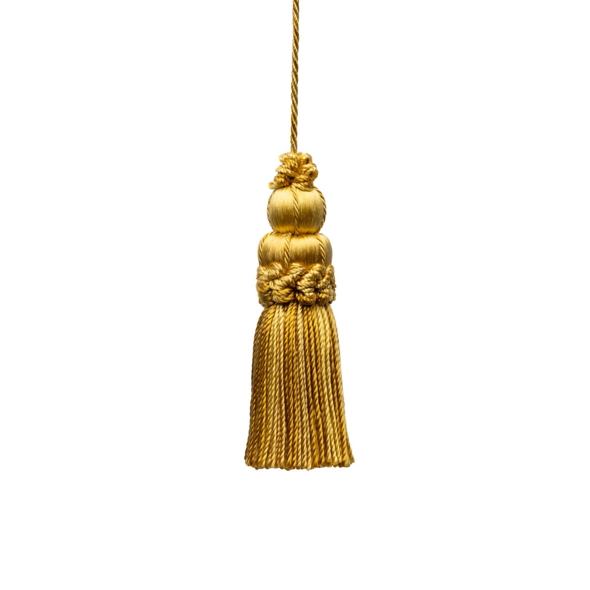 3" Le Jardin Silk Key Tassel by Samuel & Sons in Goldenrod
