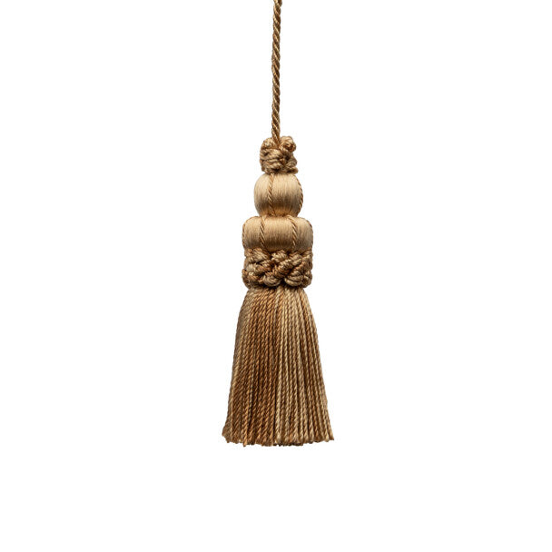3" Le Jardin Silk Key Tassel by Samuel & Sons in Toast