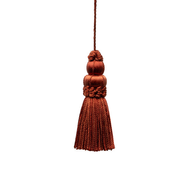 3" Le Jardin Silk Key Tassel by Samuel & Sons in Paprika
