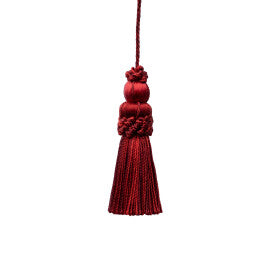 3" Le Jardin Silk Key Tassel by Samuel & Sons in Crimson