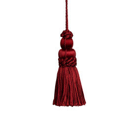 3" Le Jardin Silk Key Tassel by Samuel & Sons in Burgundy