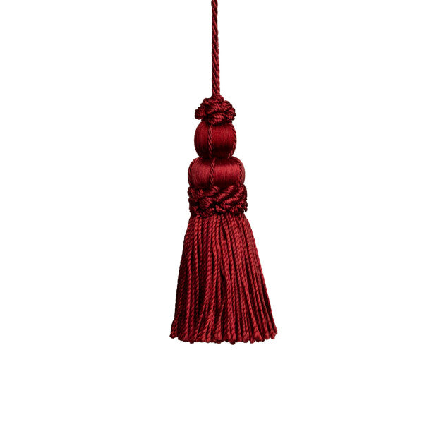 3" Le Jardin Silk Key Tassel by Samuel & Sons in Burgundy