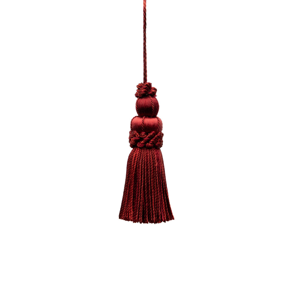 3" Le Jardin Silk Key Tassel by Samuel & Sons in Merlot