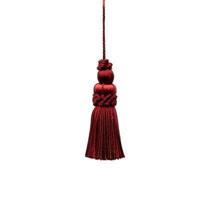 3" Le Jardin Silk Key Tassel by Samuel & Sons in Merlot