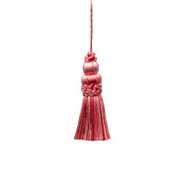 3" Le Jardin Silk Key Tassel by Samuel & Sons in Flamingo