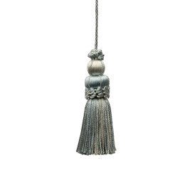 3" Le Jardin Silk Key Tassel by Samuel & Sons in Aqua