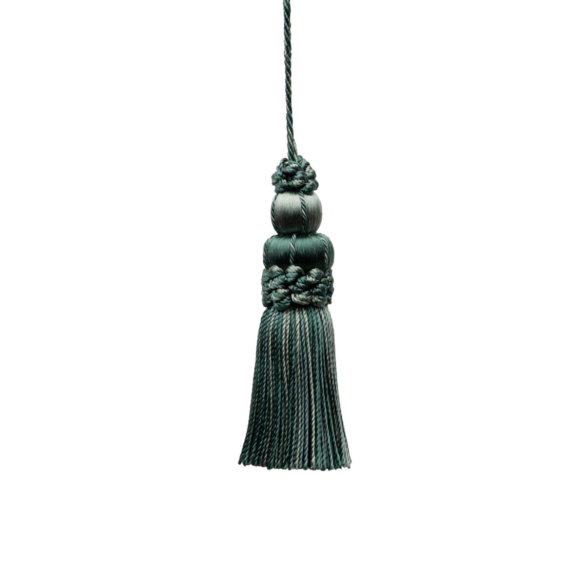 3" Le Jardin Silk Key Tassel by Samuel & Sons in Teal