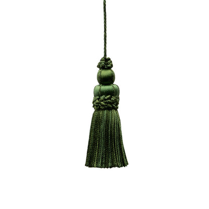 3" Le Jardin Silk Key Tassel by Samuel & Sons in Forest