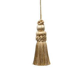 3" Le Jardin Silk Key Tassel by Samuel & Sons in Champagne