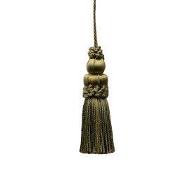 3" Le Jardin Silk Key Tassel by Samuel & Sons in Moss