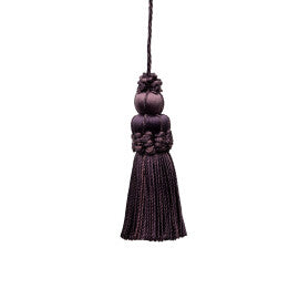 3" Le Jardin Silk Key Tassel by Samuel & Sons in Mulberry