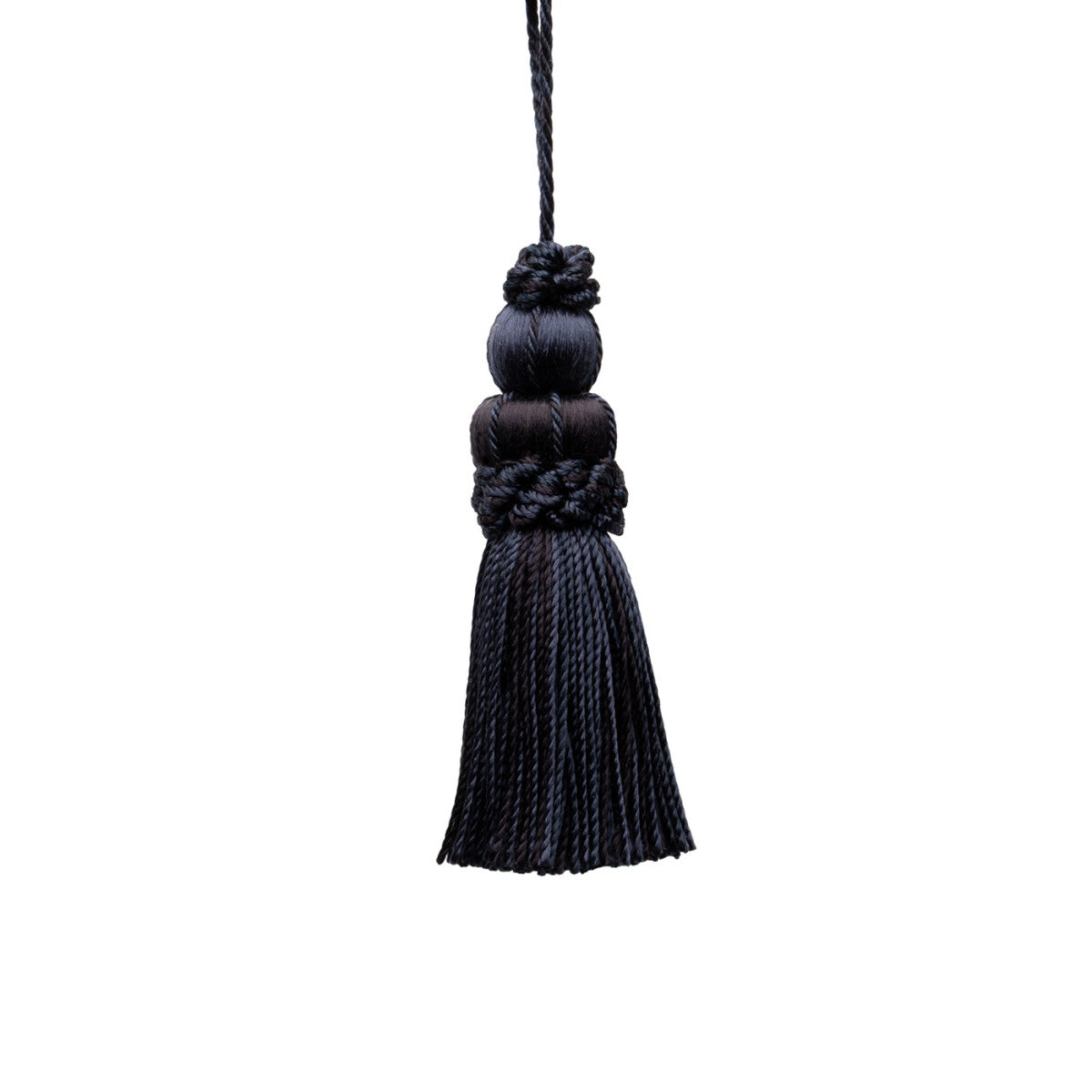 3" Le Jardin Silk Key Tassel by Samuel & Sons in Midnight