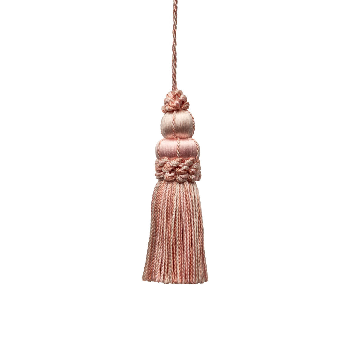 3" Le Jardin Silk Key Tassel by Samuel & Sons in Petal