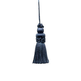 3" Le Jardin Silk Key Tassel by Samuel & Sons in Prussian