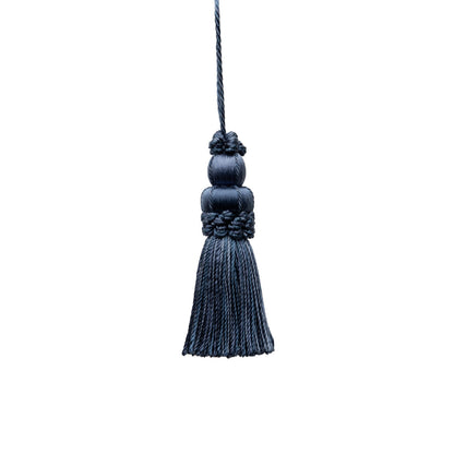 3" Le Jardin Silk Key Tassel by Samuel & Sons in Prussian