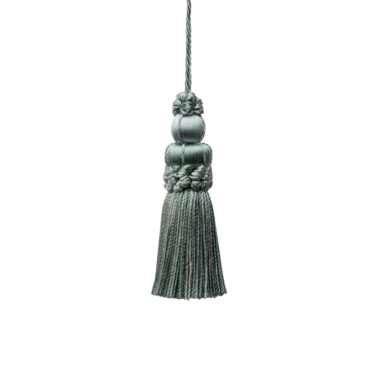 3" Le Jardin Silk Key Tassel by Samuel & Sons in Lagoon