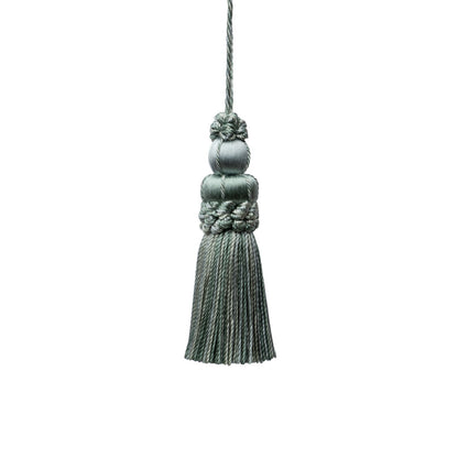 3" Le Jardin Silk Key Tassel by Samuel & Sons in Lagoon