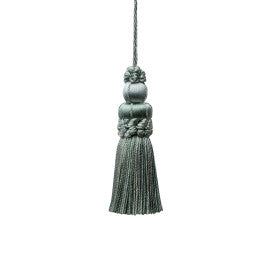 3" Le Jardin Silk Key Tassel by Samuel & Sons in Lagoon