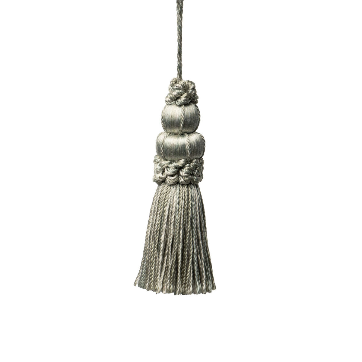 3" Le Jardin Silk Key Tassel by Samuel & Sons in Sea Crest