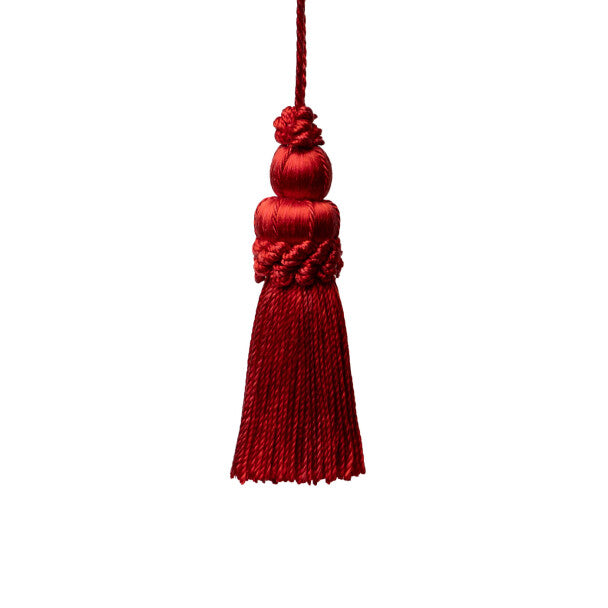 3" Le Jardin Silk Key Tassel by Samuel & Sons in Garnet