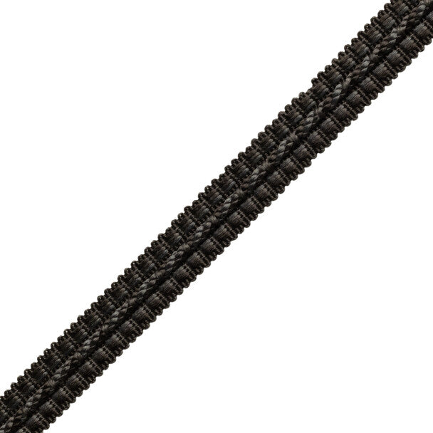 1/2" Le Jardin Silk Gimp Trim by Samuel & Sons in Charcoal