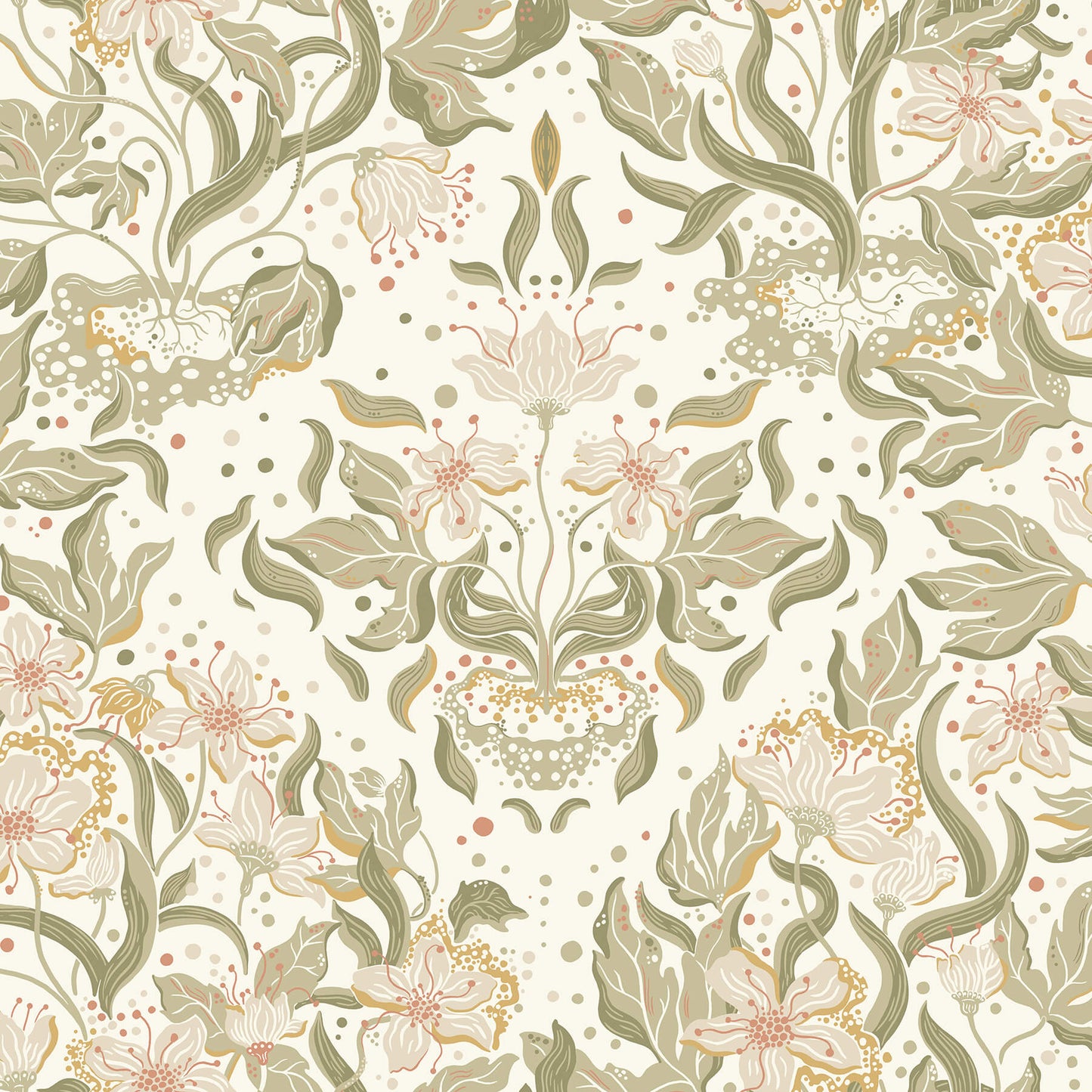 Botanica Lisa Floral Damask Wallpaper