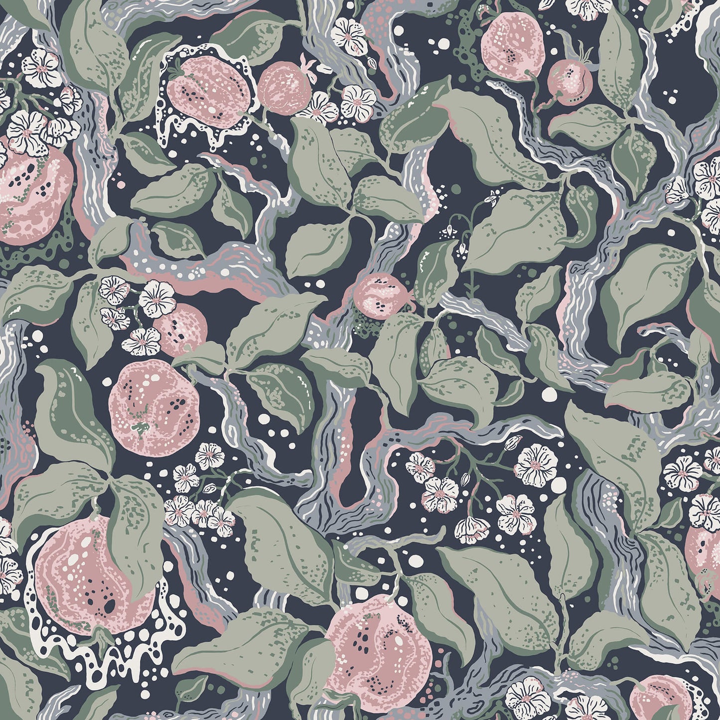 Botanica Kort Fruit & Floral Wallpaper