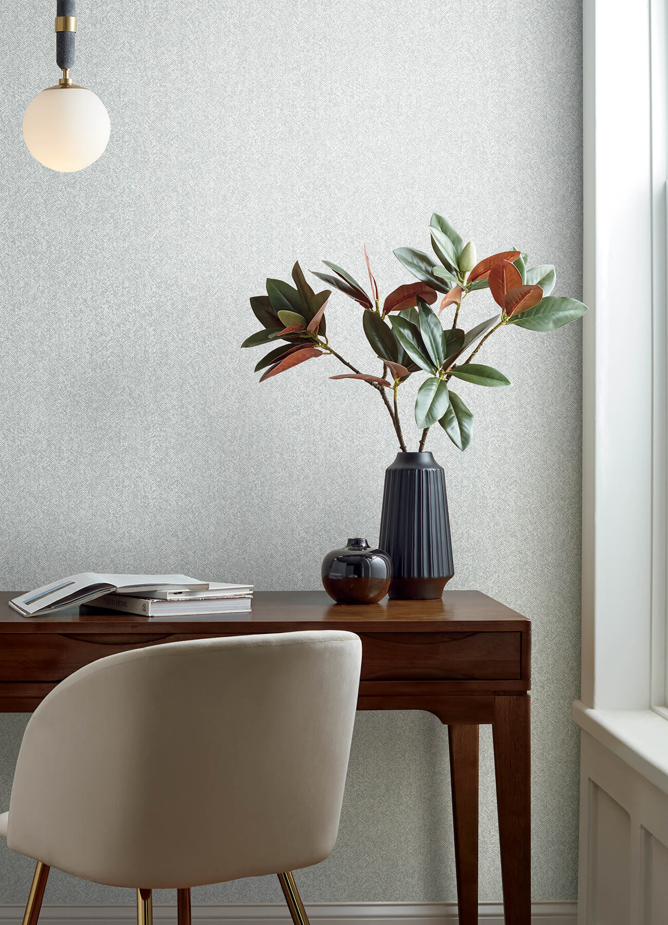 Botanica Ashbee Faux Fabric Wallpaper