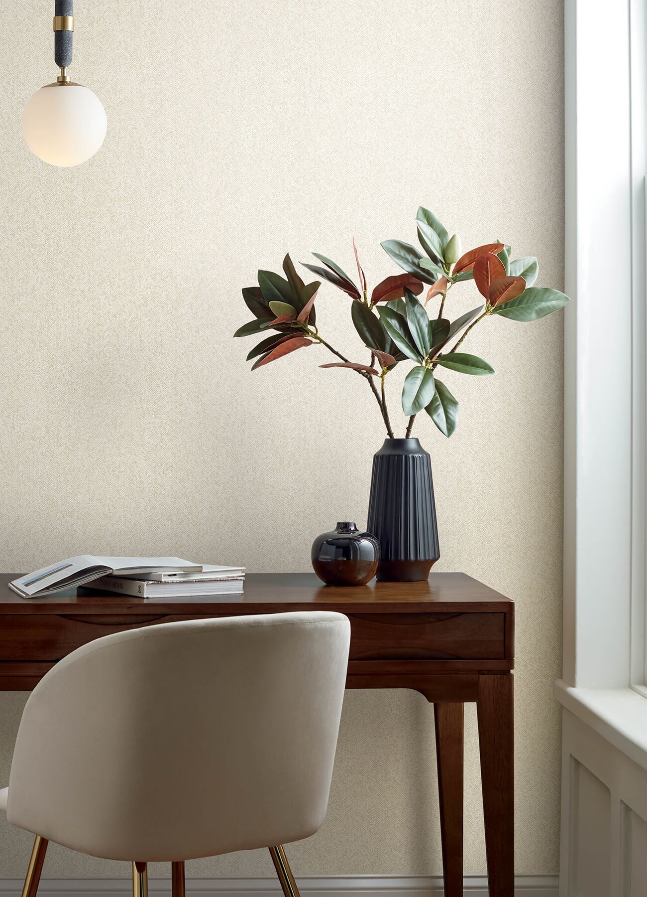 Botanica Ashbee Faux Fabric Wallpaper