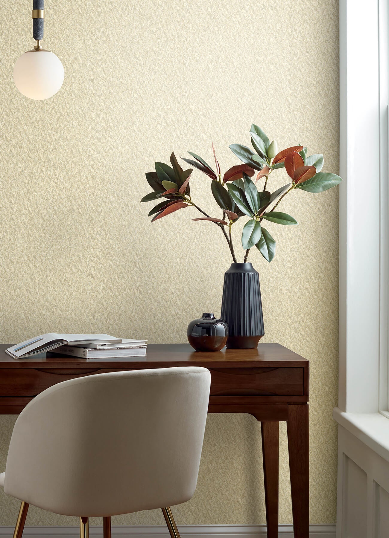 Botanica Ashbee Faux Fabric Wallpaper