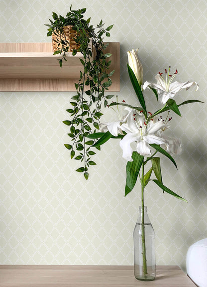 Botanica Trevor Leaf Trellis Wallpaper