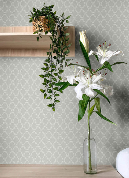 Botanica Trevor Leaf Trellis Wallpaper