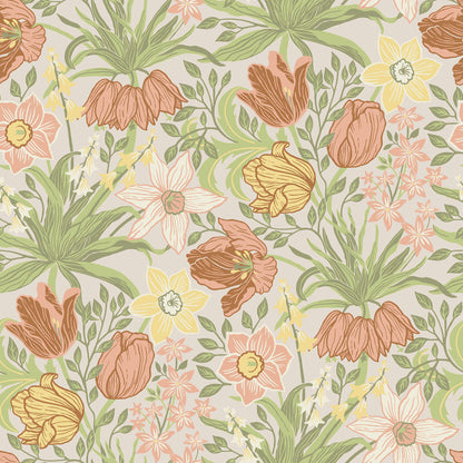 Botanica Cecilia Tulip & Daffodil Wallpaper