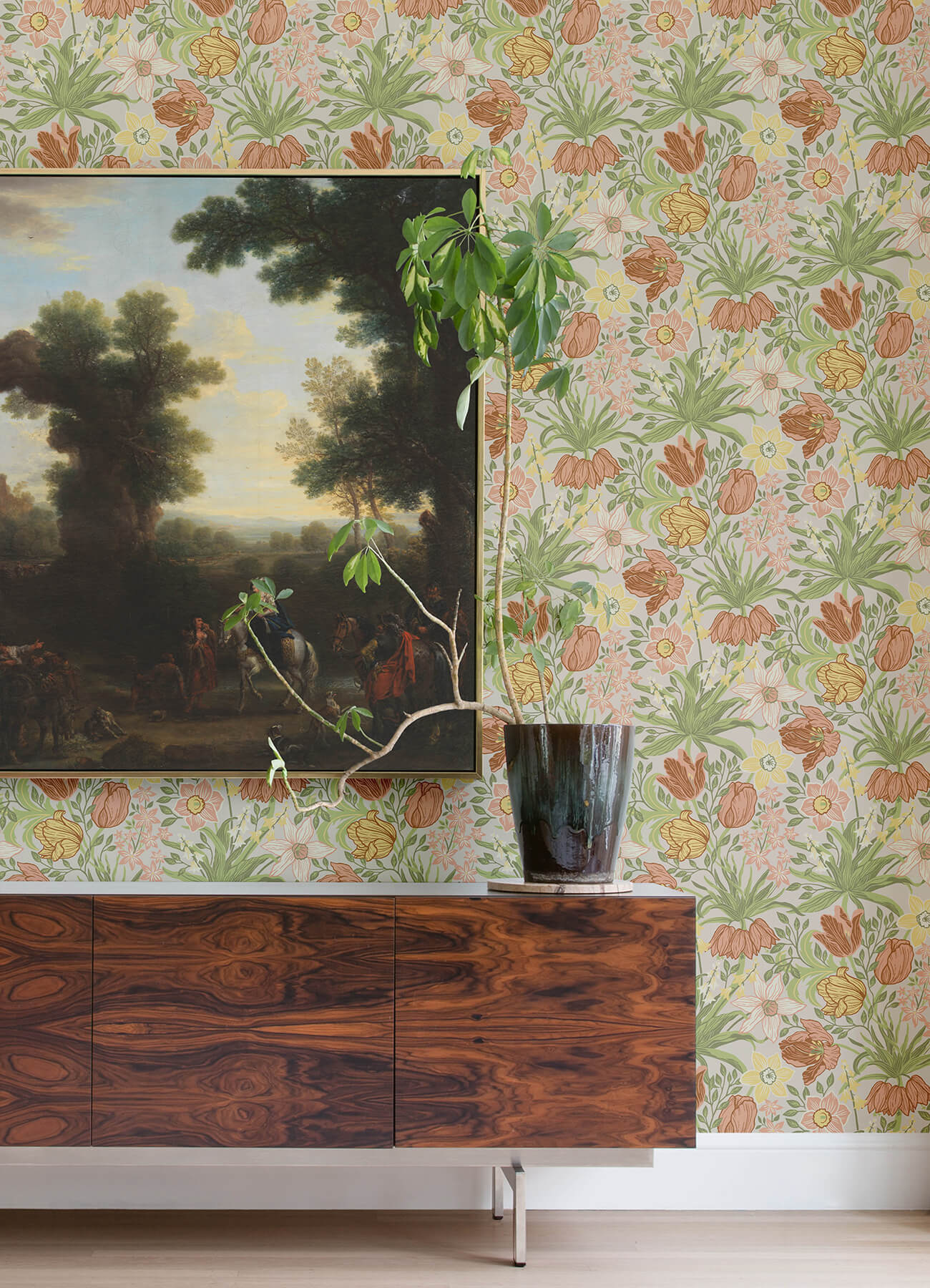 Botanica Cecilia Tulip & Daffodil Wallpaper