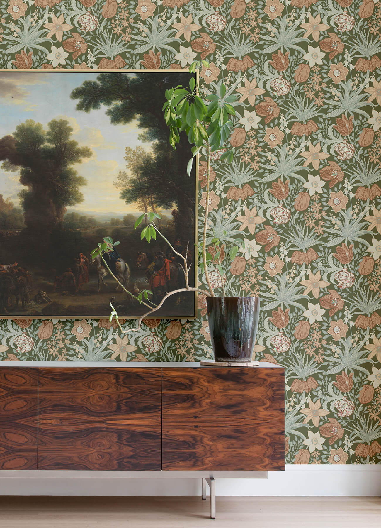 Botanica Cecilia Tulip & Daffodil Wallpaper