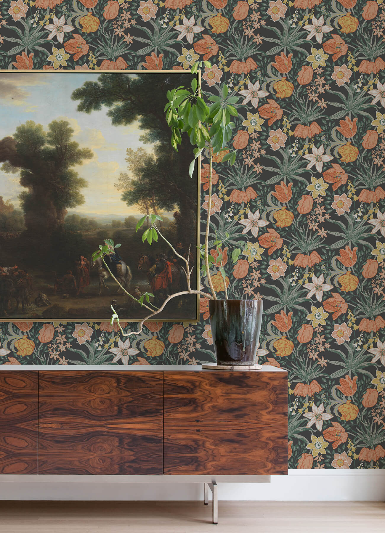 Botanica Cecilia Tulip & Daffodil Wallpaper