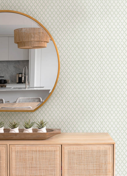 Botanica Trevor Leaf Trellis Wallpaper