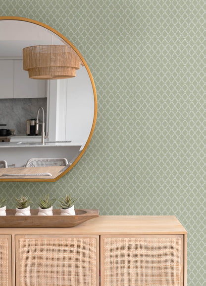 Botanica Trevor Leaf Trellis Wallpaper
