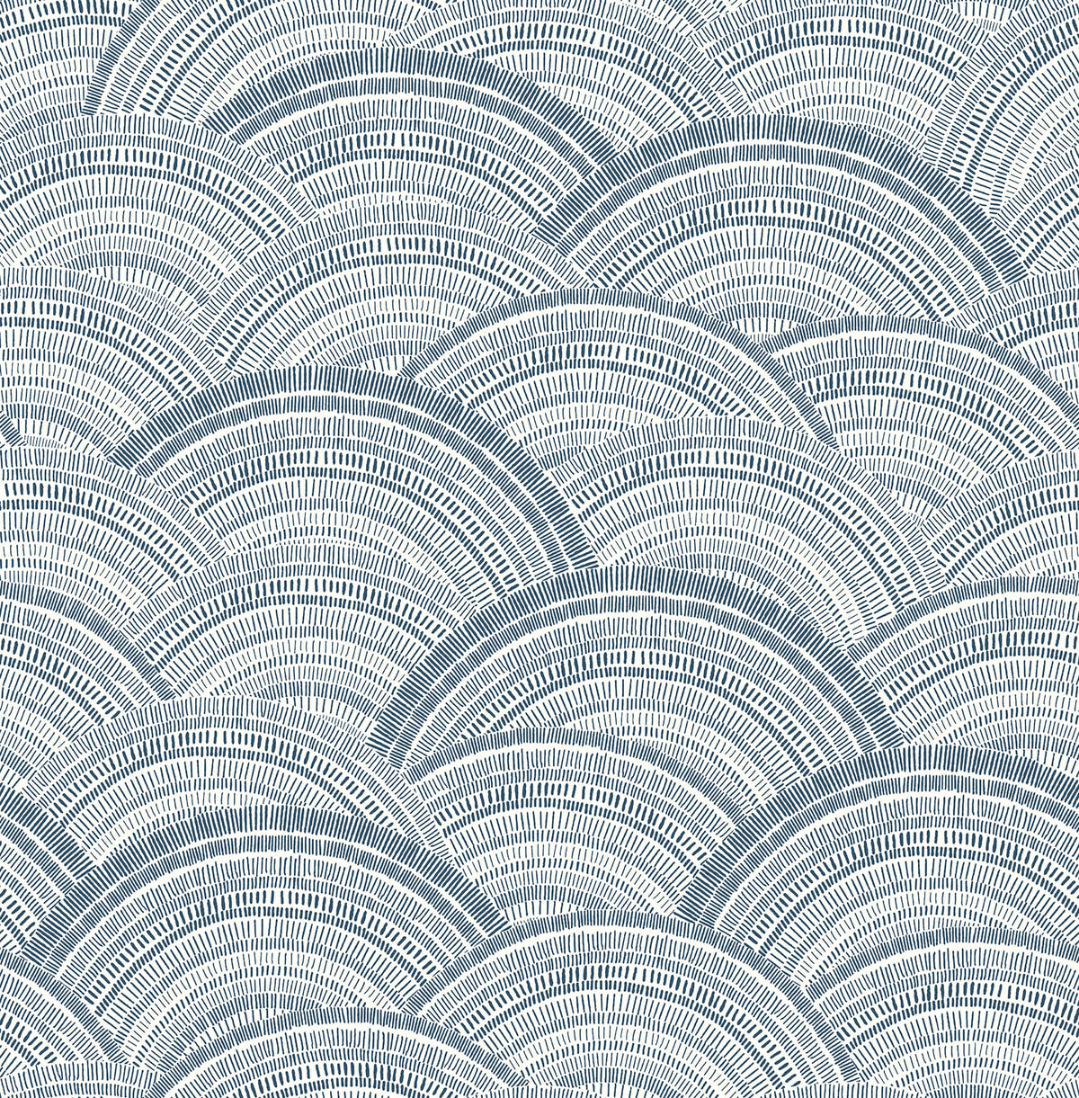 A-Street Prints Harmony Encircle Wallpaper - Indigo, geometric in yellow, blue, black