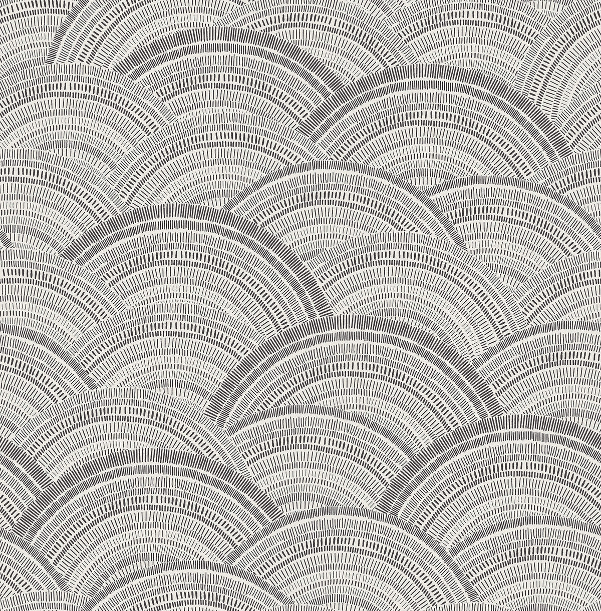 A-Street Prints Harmony Encircle Wallpaper - Black, geometric