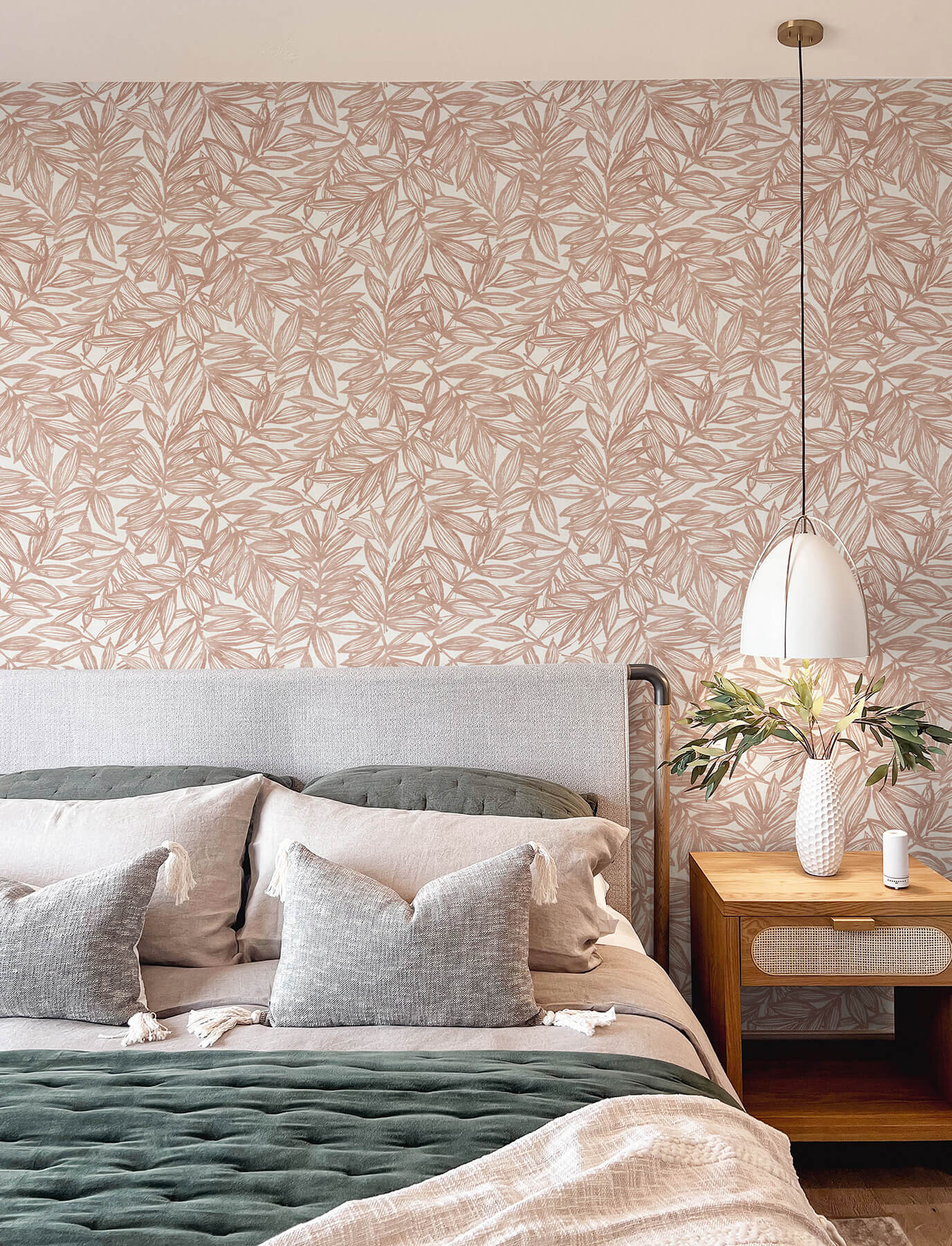 Harmony Rhythmic Leaf Wallpaper