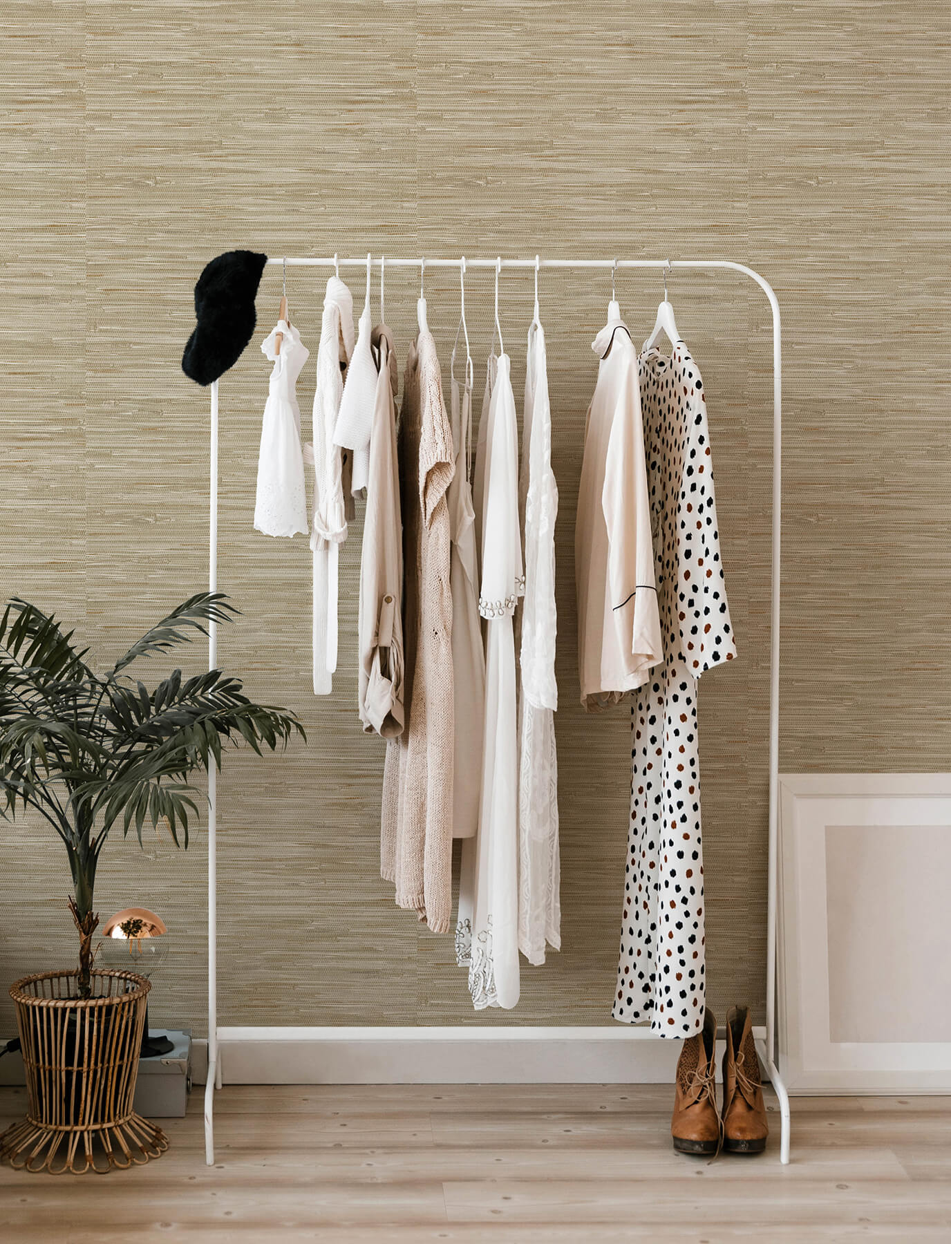 Harmony Exhale Faux Grasscloth Wallpaper